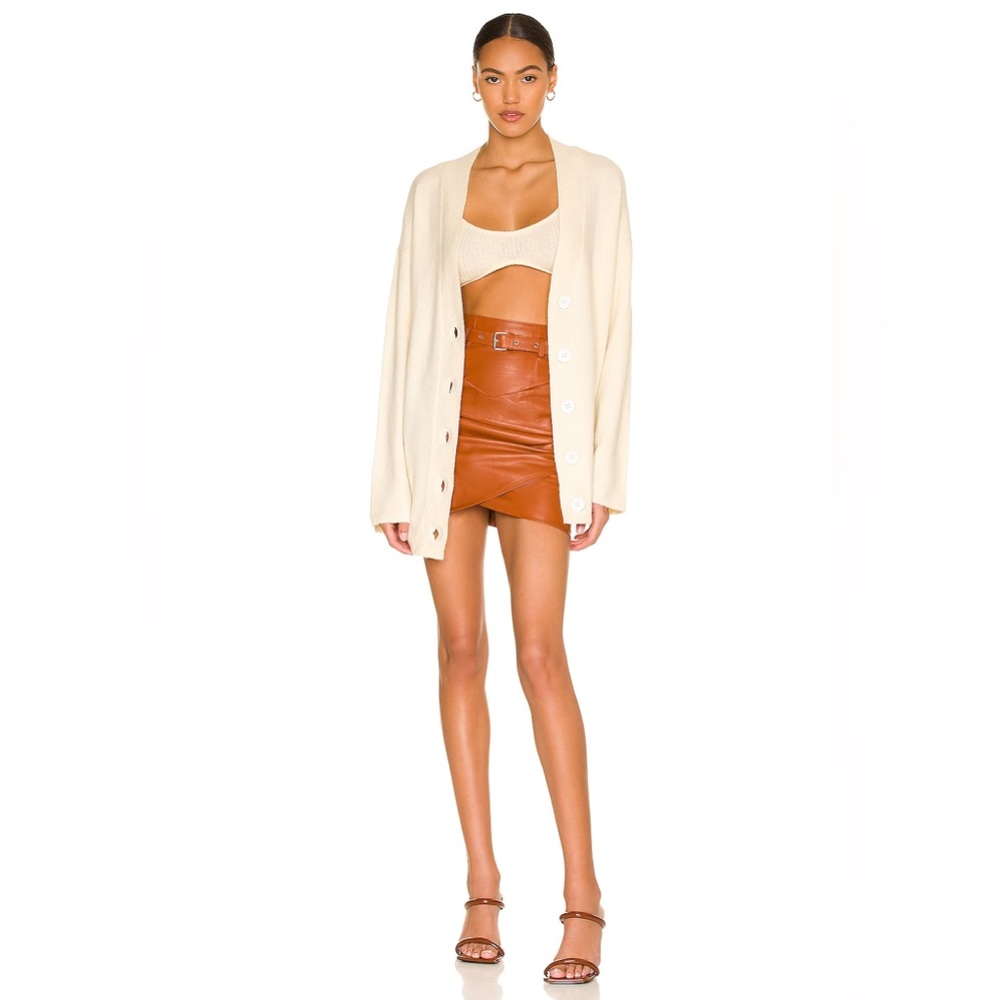 Cami leather skirt, size: XS
